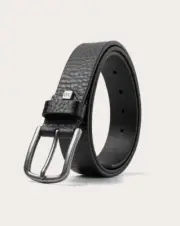 MARKO BARDELLI Full Grain Leather - Black Buffalo/Matt Gray; Size 36