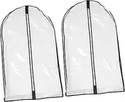 Cabilock 2pcs Hanging Clothes Covers Dustproof Garment Storage Bags for Home Lightweight Non Woven Material and Washable for Wardrobe and Laundry Use