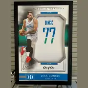 Luka Doncic Slovenia National Team Signed Jersey - National Treasures Framed **