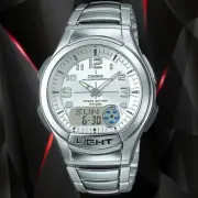 Casio AQ-180WD-7BV Mens Analog Digital Sports Databank Watch LED World Time New