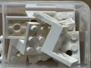 LEGO Parts - White Bracket 5 x 2 x 2 1/3 with 2 Holes - No 76766 - QTY 5