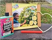 Dr Zigs Eco Giant Bubble Kit- Hand Wand Set - Huge Bubble Making Set, Fun Garden Toys for Kids, Toddlers & Adults, Soap Solution & Booklet Included, Made for Fun Outdoor Party Games