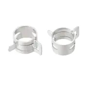 Steel Band Clamp 16mm Hose Tube Spring Clips Clamp Silver Manganese Steel 30Pcs
