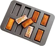 Brownie Baking Pan, Small Loaf Molds, 10.04 x 7.87 x 1.57 Inches, Divided Rectangle Tray, Non Stick Design for Muffins, Brownies, Cupcakes and Cheesecake (Multi-Colour)