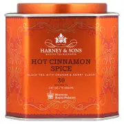 Harney & Sons, Hot Cinnamon Spice, Black Tea with Orange & Sweet Clove, 30 Sachets, 2.67 oz (75 g)