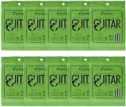 TX-1 Single String Replacement for Acoustic Folk Guitar 1st E-String (.011) 10-Pack High-Carbon Steel Core 75/25 Phosphor Bronze Light ion Multicolor One Size