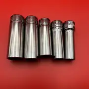 NEW Snap-On Tools 3/8" Drive SAE Deep 6pt 5pc Socket Set 3/8" to 5/8" USA