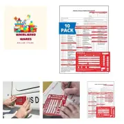 J. J. Keller 10-Pack, Annual Vehicle Inspection Report Form & Red FMCSA Label...