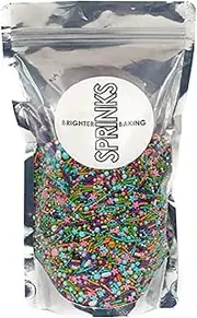Sprinks Happy New Year Sprinkles 500g | Colourful Decoration Sprinkles | Perfect for Cake Decorating Cupcakes Cookies Ice Cream and More | Adds a Luxurious Touch to Your Baking Creations