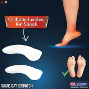 ORTHOTIC SHOE INSOLES Arch Support Heel Cushion Plantar Fasciitis Orthopedic UK
