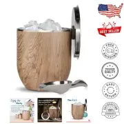 Premium 3L Stainless Steel Ice Bucket with Floating Lid & Scoop for Entertaining