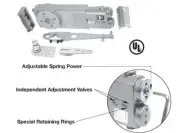 CRL 105 Degree Hold Open Adjustable Spring Power Overhead Concealed Door Closer