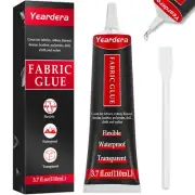 Fabric Glue 110ml Clear Fabric Glue for Clothing Permanent Washable Fabric Fu...
