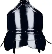 Antique Medieval Blackened Georg Breastplate Medieval Knight Cuirass Crusader Armor, Black, Medium
