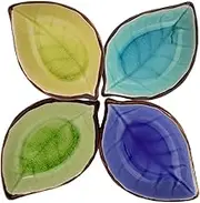 ABOOFAN 4pcs Leaf Shape Porcelain Appetizer Plates Versatile Ceramic Saucers for Sauces Snacks and Desserts and Reliable Kitchen Dinnerware Lake