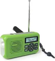 Hand Crank Solar Radio | Handheld Weather Alert Radio Solar Radio - 2000mAH Solar Powered AM/FM/WB Radio with SOS Alarm and LED Flashlight for Outdoor Hiking Camping Cycling Borato