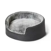 Snooza Buddy Plush Dog Bed Non-Slip Base Chinchilla Small