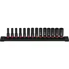 Milwaukee SHOCKWAVE 6-Point Deep Impact Socket Set 3/8" Drive Metric (14-Piece)