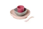 Beaba Silicone Suction Meal Set- Pink