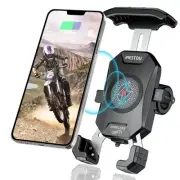 Motorcycle Wireless Phone Mount Charger -Motorcycle USB C 3.0 Phone Holder Qi...