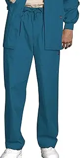 [Cherokee] Medical Cargo Pants for Men Workwear Originals, Zipper Fly Scrubs for Men 4000, Caribbean Blue, X-Large Short