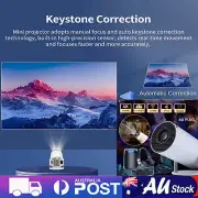 Mini Theater HDMI Projector For Android 11 Portable 2.4G+5G Wifi Bluetooth Home