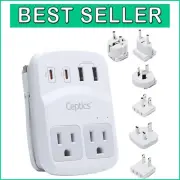 Multi-Device Travel Adapter with Quick Charge 3.0 - Compact & Lightweight Design