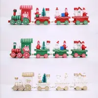 在飛比找ETMall東森購物網優惠-兒童卡通木質小火車圣誕節裝飾品