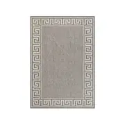 Khaki Cotton Silver Grey Ivory Rug