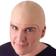 Bristol Novelty Unisex Adults Bald Head Cap Beige One Size