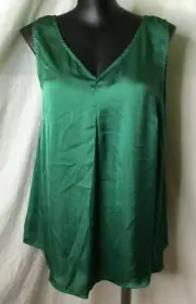 AUTOGRAPH JADE GREEN SLEEVELESS "SHELL V-NECK" TOP SZ 24-NEW REDUCED $