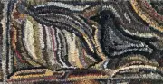 CROW & LEAF~ MY PRIMITIVE THINGS COLLECTION ~ LINEN RUG PATTERN