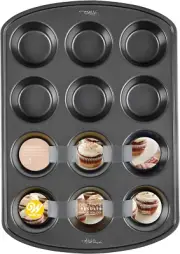 Perfect Results Premium Non-Stick Cupcake Pan 12-Cup Muffin Tin Steel Baking Pan