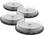 Generic 4pcs CD Storage Bin Vinyl Disc Vinyl Records CD Storage Holder Container CD Water and Land Tank Decoration CD Holders Storage Cases Coffee Vinyl Records Sample Sample Bottles Pp