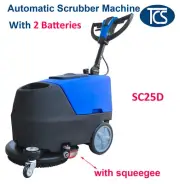 TCS Commercial Battery Powered Auto Floor Scrubber Machine & Squeegee Drier