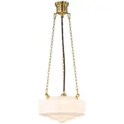 Richmond 3 Chain Pendants Lights Suspensions Senator Brass Period Lighting