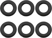 SING F LTD 50Pcs 304 Stainless Steel Washers M6 Round Washers Flat Gasket for Cars Furniture Kitchenware Buildings Screws & Bolts Black 6x12x1.5mm