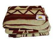 Alpaca Blanket COLTA by Andean Soul Red Wine 90in x 77in