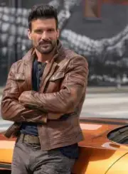 FRANK GRILLO BOSS LEVEL LEATHER JACKET FOR MEN CELEBRITY QUILTED VINTAGE JACKET