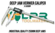 Deep Jaw Digital Vernier Caliper 0-500mm /20" 250mm Long Jaws