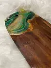 Handmade Resin Cheese Board And Costars Set Kitchen Decor