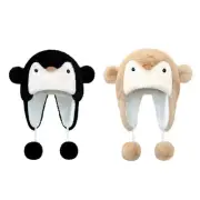 Penguins Plush Hat Cartoon Animal Furry Hat Winter Ladies Warm Fashionable Hat