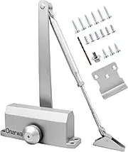 Onarway Adjustable Automatic Size 2 Spring Hydraulic Door Closer/Closure for Residential Home Use for 25~45Kg Door Easy to Install, Including Parallel Bracket