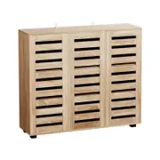 Artiss Shoe Rack Storage Cabinet 30 Pairs Walnut