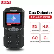UNI-T Multi Gas Detector Leakage 4in1 %LEL O2 H2S CO Air Quality Monitor Sound
