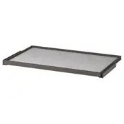 KOMPLEMENT pull-out tray with drawer mat, dark grey/light grey, 100x58 cm