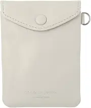SLIP-ON (スリップオン) B-NSL-3402 Noir Key Coin Pass Pouch, White, Genuine Leather, Key Case, Pass Case, Coin Purse