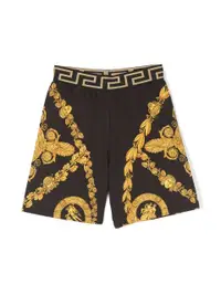 在飛比找Farfetch優惠-baroque-print casual shorts