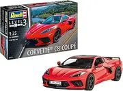 Revell Model Kit I Corvette C8 Coupé I Detailed Level 3 Car Kit I 100 Pieces I Scale 1:25 I for Children and Adults from 10 Years