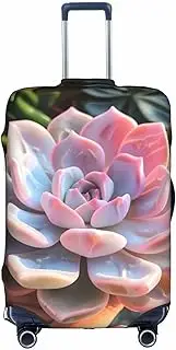 [Pvinnk] Lovely succulent Print Protective Luggage Cover Elastic Washable Suitcase Protector Travel Gear Protector, White, X-Large